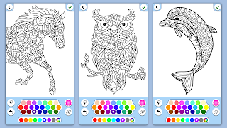 색칠하기 책 동물 만다라 스크린샷 5