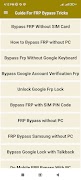 Guide For FRP Bypass Tricks ポスター