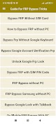 Poster Guide For FRP Bypass Tricks