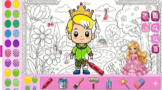 برنامه‌نما Princess Coloring and Dress Up عکس از صفحه