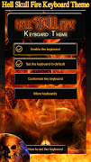 Hell Skull Fire Keyboard Theme স্ক্রিনশট 1