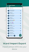 2 Schermata Vcard Import Export