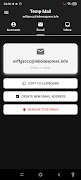 برنامه‌نما Temp Mail عکس از صفحه