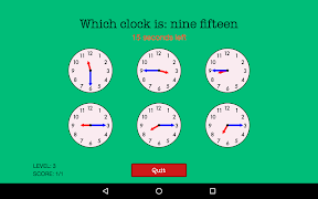 5 Schermata QS Clocks - Learn to tell time