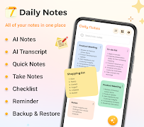 Daily Notes- Notepad, Reminder الملصق