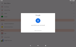 برنامه‌نما openHAB عکس از صفحه