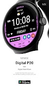 MIMIX Digital P20 Watchface captura de pantalla 2