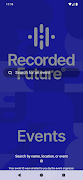 Recorded Future Events ภาพหน้าจอ 1