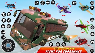 Army Bus Robot Car Game 3d Ekran Görüntüsü 4