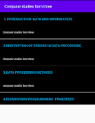 COMPUTER STUDIES FORM THREE NOTES -KCSE पोस्टर