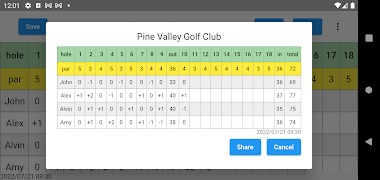 Golf Scorecard screenshot 2
