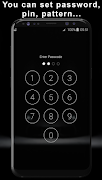 Black Car Pattern Lock Screen screenshot 1
