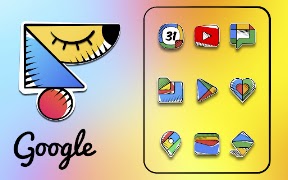 Flatine icon pack-poster