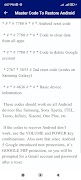 Master Reset Code Mobile Guide capture d'écran 3