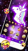 Tema Keyboard Galaxy Unicorn screenshot 1