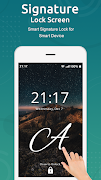 برنامه‌نما Signature Lock Screen عکس از صفحه