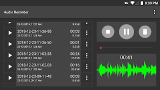 برنامه‌نما Audio Recorder عکس از صفحه
