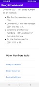 برنامه‌نما Binary to Hexadecimal عکس از صفحه