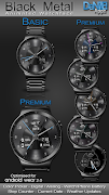 Black Metal HD Watch Face تصوير الشاشة 1