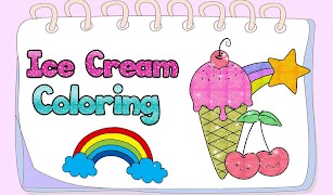 Glitter Ice Cream Coloring imagem de tela 3