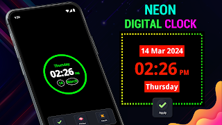 Neon Digital Clock screenshot 4