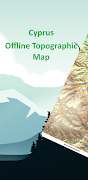 Cyprus Offline Topographic Map ポスター
