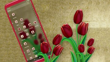 Red Tulips Theme screenshot 2