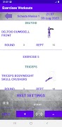 Exercises Workouts Datasheet स्क्रीनशॉट 1