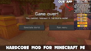 Hardcore Mod for Minecraft Affiche