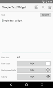 برنامه‌نما Simple Text Widget عکس از صفحه