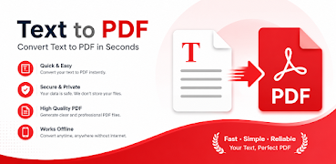 Text to pdf पोस्टर