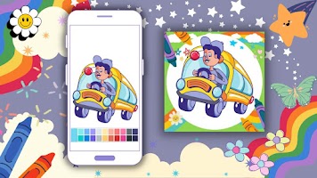 Coloring Book: Bus Driver App ảnh chụp màn hình 2