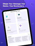 Reword Text: Paraphrasing Tool capture d'écran 7