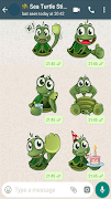 Sea Turtle Stickers اسکرین شاٹ 5