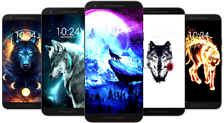 Schwarzer Wolf Tapete HD Screenshot 5