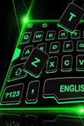 Neon Green Future Tech Keyboar 스크린샷 1
