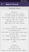 One Direction Lyrics screenshot 2