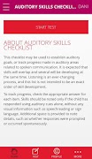 Auditory Skills Checklist poster