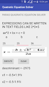 Quadratic Equation Solver Ekran Görüntüsü 1