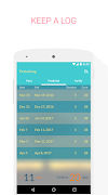 برنامه‌نما Period Tracker عکس از صفحه