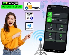 برنامهنما یابنده و نمایشگر رمز WiFi عکس از صفحه