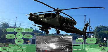 Apache Helicopter AR Poster