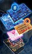Blue Fire Wolf Keyboard Theme screenshot 4
