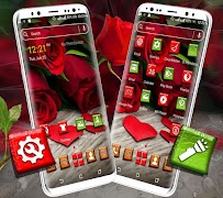 Red Rose Launcher Theme screenshot 5