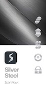 Silver Steel Icon Pack الملصق