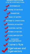 برنامه‌نما Matrix Calculator | solution عکس از صفحه