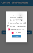 Generate random numbers screenshot 2