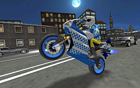 City Police MotorBike 3D Sim syot layar 1