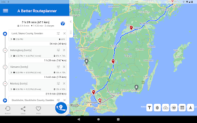 برنامه‌نما A Better Routeplanner (ABRP) عکس از صفحه