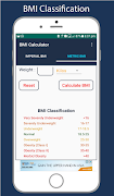 برنامه‌نما BMI Calculator عکس از صفحه